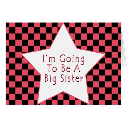 I'm Going To Be A Big Sister Cards (Front Horizontal)