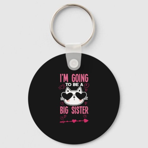 Im Going To Be A Big Sister Cat Keychain
