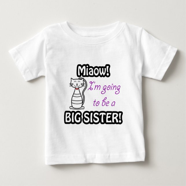 I'm going to be a big sister cat t-shirt (Front)