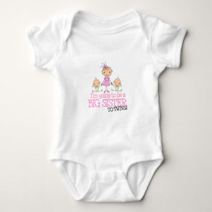 I'm Going to Be a Big Sister to TWINS Baby Bodysuit