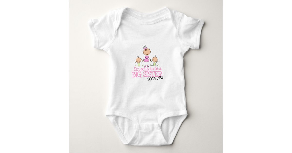 I M Going To Be A Big Sister To Twins Baby Bodysuit Zazzle Com
