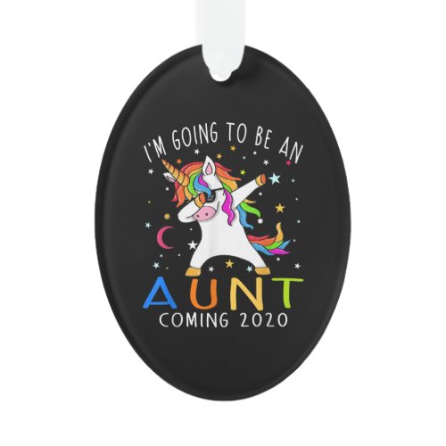 Im Going To Be An Aunt Coming 2020 Unicorn Gift Ornament