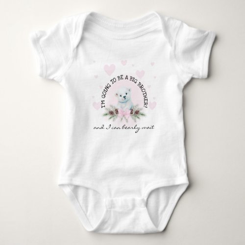 Im Going to be Big Brother Pregnancy Reveal Photo Baby Bodysuit