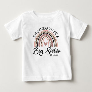 I'm Going to be Big Sister 2023, Pregnancy Reveal Baby T-Shirt