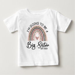 I&#39;m Going to be Big Sister 2023, Pregnancy Reveal Baby T-Shirt