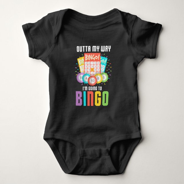 I'm Going To Bingo Player Humor Game gambling Baby Bodysuit (Front)