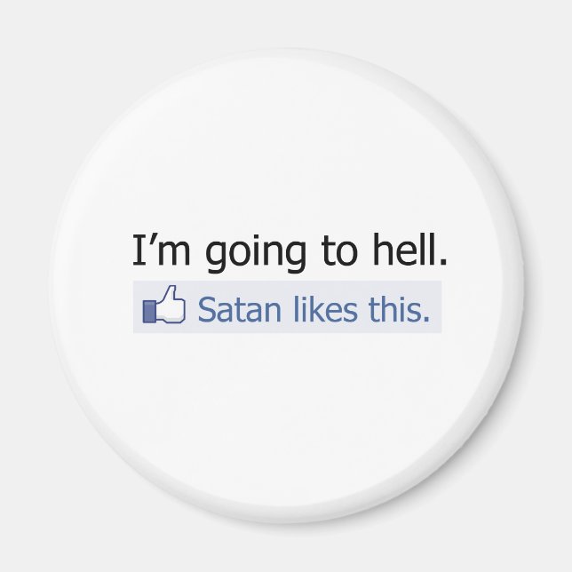 I'm going to hell magnet (Front)