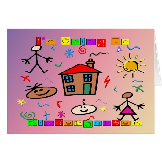 I'm Going to Kindergarten Cards (Front Horizontal)