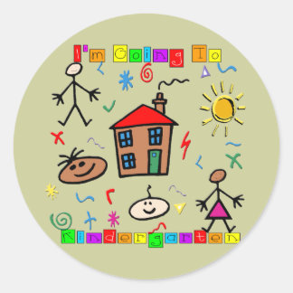 I'm Going to Kindergarten Classic Round Sticker