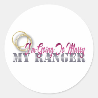 I'm Going To Marry My Ranger Classic Round Sticker