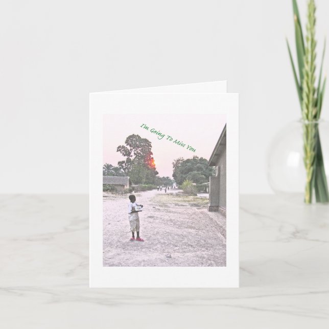 "I'm Going To Miss You" Notecard (Front)