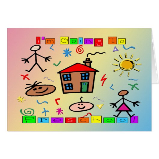 I'm Going to Preschool Cards (Front Horizontal)