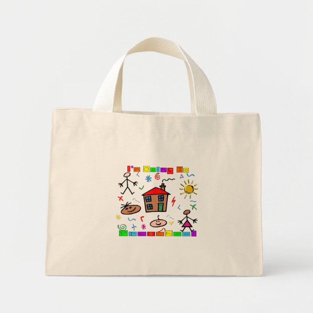 I'm Going to Preschool Mini Tote Bag (Front)