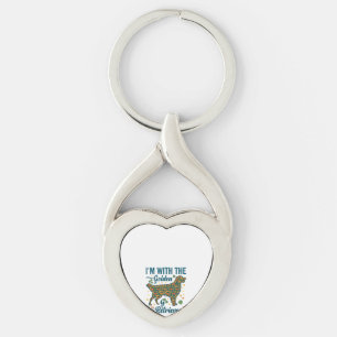 Im Golden Retriever Dog Halloween Pumpkins Leaves_ Keychain