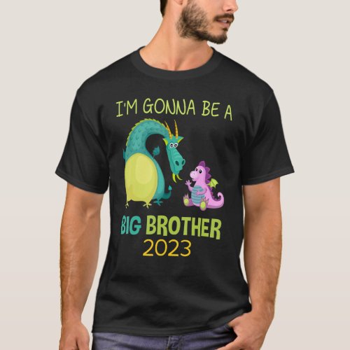 Im Gonna Be A Big Brother 2023 Boys Dragon T_Shirt