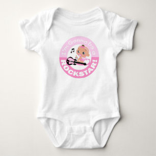 Im Gonna be a Rockstar Pink African Infant Creeper