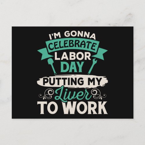 Im Gonna Celebrate Labor Day Putting Postcard