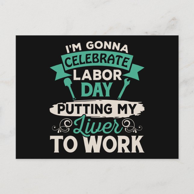 I'm Gonna Celebrate Labor Day Putting Postcard (Front)
