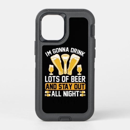 Im gonna drink lots of beer OtterBox defender iPhone 12 mini case