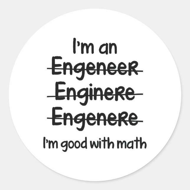 I'm Good With Math Classic Round Sticker (Front)