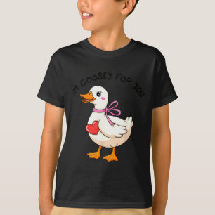 I'm Goosey For You Coquette Valentine Goose T-Shirt