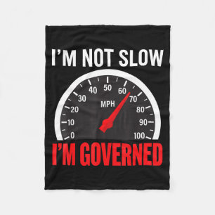 I'm Governed Speed Limiter Funny Trucker Truck Dri Fleece Blanket