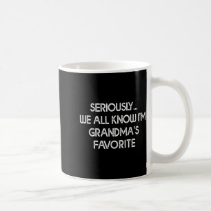 I'm Grandma's Favorite Grandson Granddaughter Humo Coffee Mug