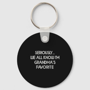 I'm Grandma's Favorite Grandson Granddaughter Humo Keychain