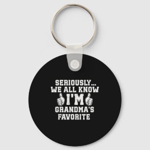 I'm Grandma's Favorite Grandson Granddaughter Humo Keychain