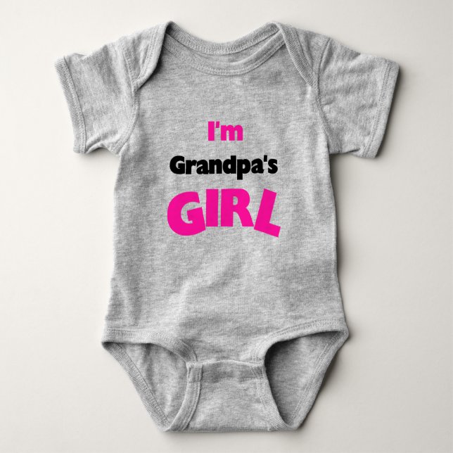 I'm Grandpa's Girl Baby Bodysuit (Front)