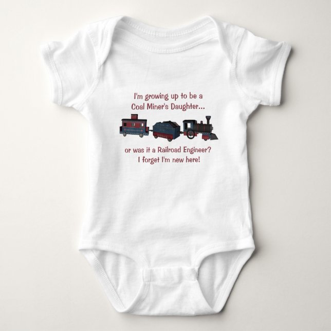 Im growing up to be a coal miners daughter..- baby bodysuit (Front)