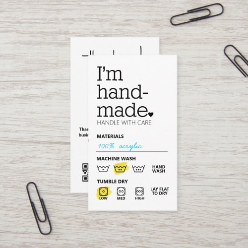Im Handmade Minimalist Business Care Cards