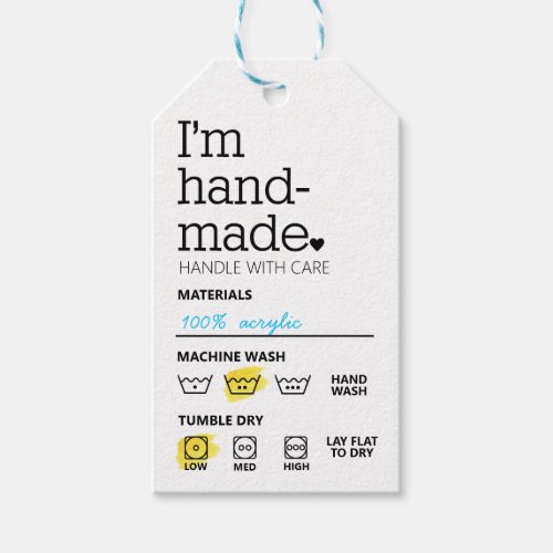 Im Handmade Minimalist Business Care Tags