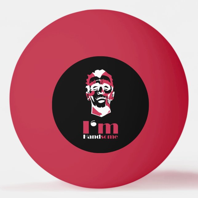 I'm handsome abstract face Case-Mate iPhone case Ping Pong Ball (Front)