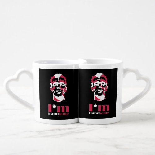 Im handsome abstract face Case_Mate iPhone case T Coffee Mug Set