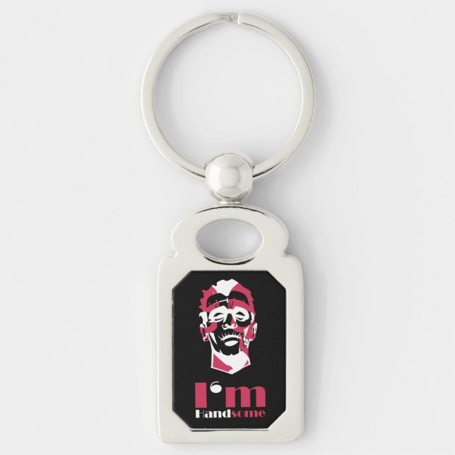I'm handsome abstract face Case-Mate iPhone case T Keychain (Front)