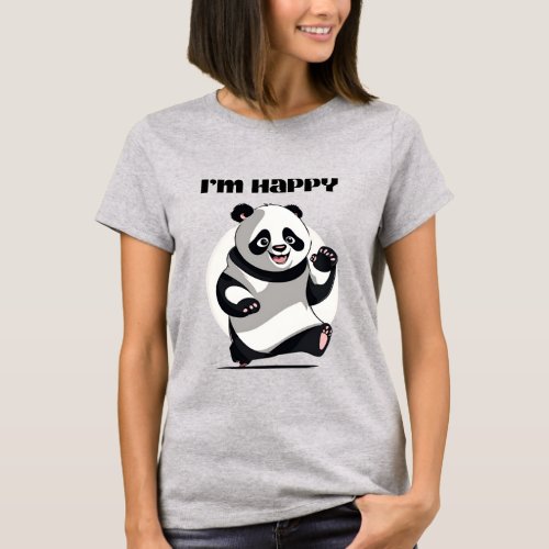 Im Happy Animal Lover Cute Panda Good Vibes T_Shirt
