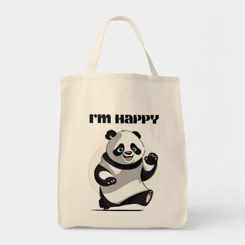 Im Happy Animal Lover Cute Panda Good Vibes Tote Bag