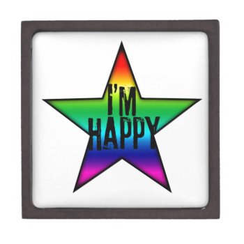 I'm Happy Gay And Star Jewelry Box by plurals at Zazzle