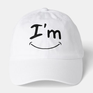 I'm Happy Smiley Face Minimalist Baby Trucker Hat