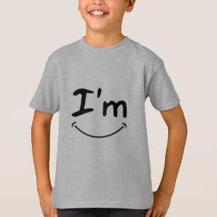 I'm Happy Smiley Face Minimalist Boys' T-Shirt