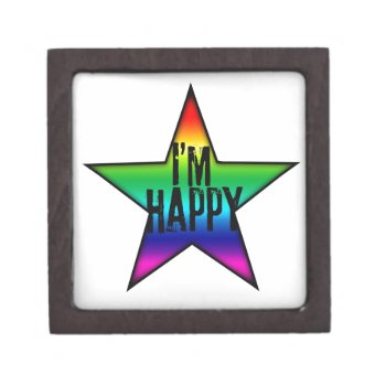 I'm Happy Star And Gay Jewelry Box by plurals at Zazzle