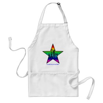 I'm Happy To Cook For You Star Rainbow Adult Apron by plurals at Zazzle