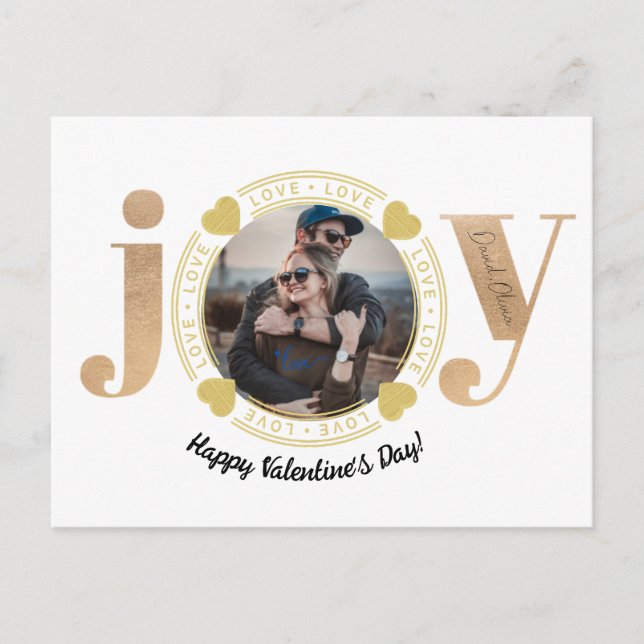 I'm Happy to Spend Valentine's Day with You Postcard (Front)