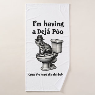I'm Having a Déjà Poo Heard This Before Frog Bath Towel
