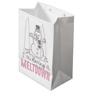 I'm Having a Meltdown - Funny Snowman Design Medium Gift Bag