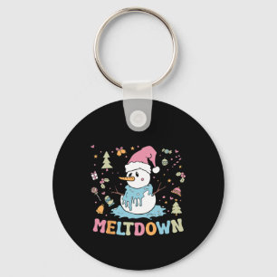 I'm Having A Meltdown Snowman Christmas Funny Xmas Keychain