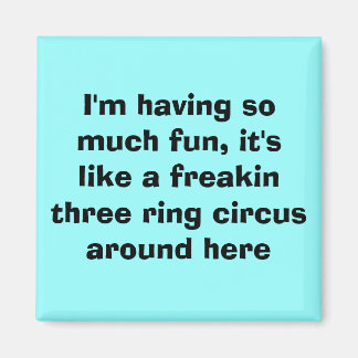 I'm having so much fun, it's like a freakin thr... magnet