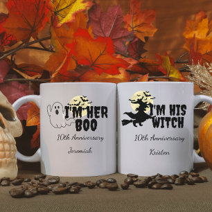 I'm her boo, I'm his witch funny Halloween couple Coffee Mug