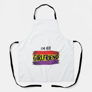 Im Her Girlfriend Rainbow Pride Vector Shirt Apron
